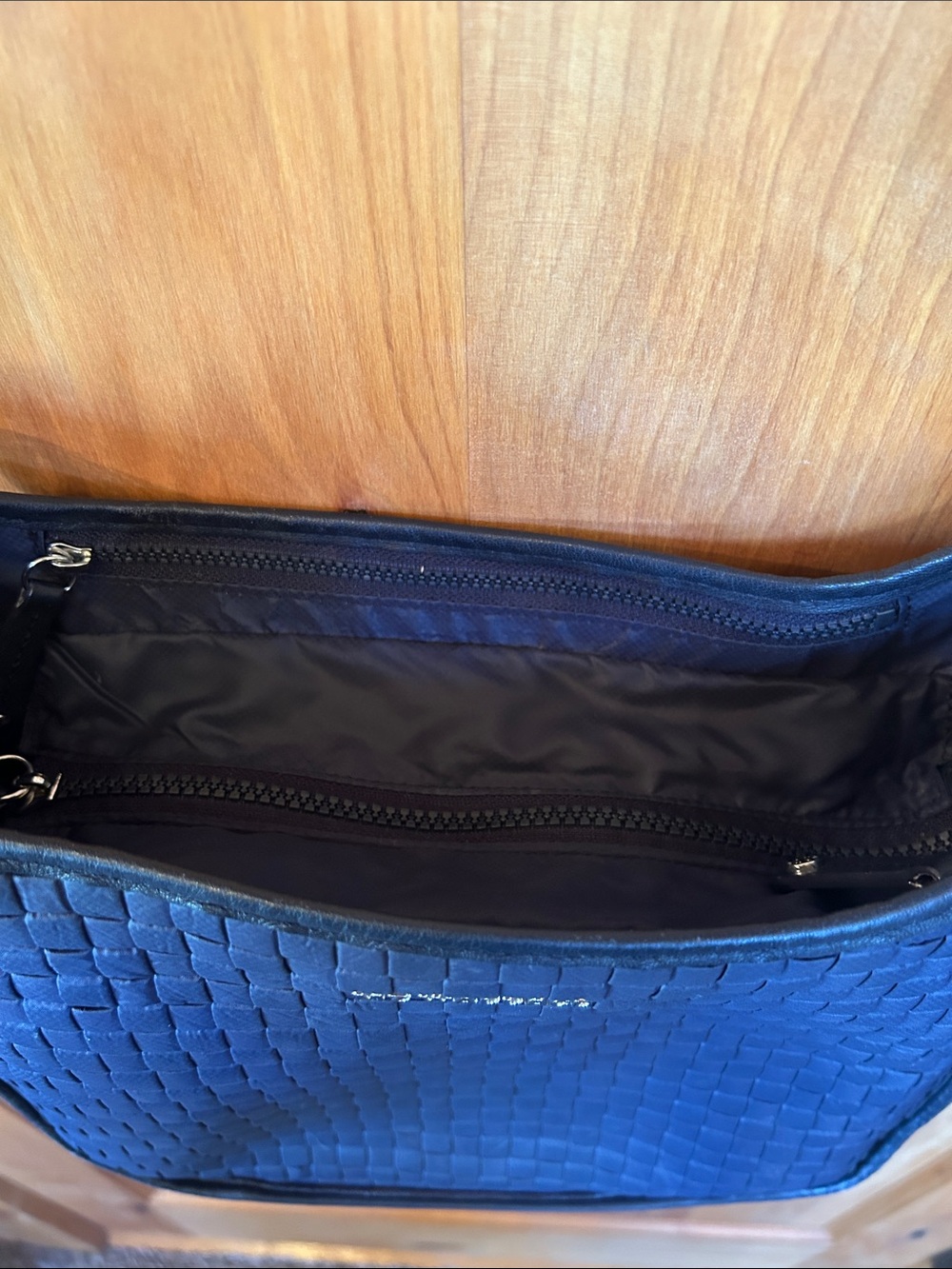 MZ Wallace Quilted Navy Box Crossbody Bag with Adjustable Strap - Picture 5 of 8